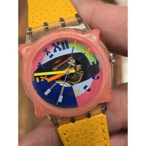 SWATCH WATCH GK153 "BEACH VOLLEY" 1992 ORIGINAL - VINTAGE SWISS MADE. New Band